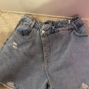 Fashion Nova Light Blue Denim Shorts